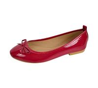 Womens Loafers Soft Sole Slip On Bow Tie Ballet Flats Comfortable Work Office Dress Shoes Lightweight Breathable Ladies Flat Pumps Low-Top Square Toe Flats Walking Shoes Red