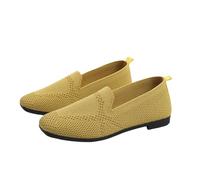 Womens Loafers Wide Fit Black Flat Shoes Women Womens Shoes Size 13 Casual Casual Fashion Old Cloth Flying Woven Breathable Flat Bottomed Shallow Mouth Women's House (Orange,5.5 .)