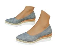 Womens Loafers Wide Fit Casual Shoes for Women High Arch Sandals Women ‘s ’Spring And Autumn New Slope With Single Shoes Female Shallow Mouth Pointed Head Woven High Heels Outside The Size Of The Big