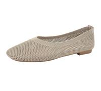 Womens Loafers Wide Fit Comfy Shoes for Women Women's Shoes Comfortable Dress Black Pointed Toe Ballet Mesh Knit Flat for Casual Man (White,5.5)