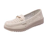 Womens Loafers Wide Fit Summer Shoes for Women UK Women Spring And Summer New Soft Bottom Not Tired Feet Mother Shoes Hollow Breathable Lazy People A Stirrup Non Slip Leisure Single Non Slip Slippers