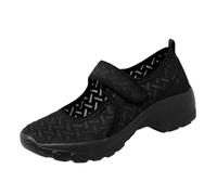 Womens Loafers Wide Fit Summer Shoes for Women Women Solid Color Fashion Casual Shoes Flying Woven Hollow Breathable Fashion Flat Bottom Casual Sports Comfort for (Black,4)