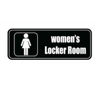 Women'S Locker Room Graphic Sign,Self Adhesive Sign For Front Door Or Wall 10 X 3 Inch Quick And Easy Installation Design For Home Office Business