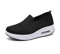 Women's Lofty Sole Breathable Elevated Comfort Knit Slip On Sneakers for Everyday Casual Walks