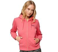 Women's logo hooded zip sweatshirt Superdry Essential Rose S
