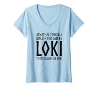 Women's Loki Norse Mythology Pagan Viking Trickster God Funny V-Neck T-Shirt