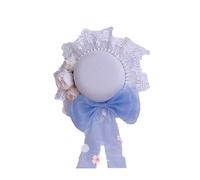 Women's Lolita Mini Top Hat Hair Clip Bow Flower Lace Fascinator Hat with Retaining Clip Tea Party Hair Accessories
