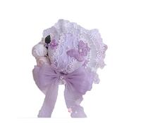 Women's Lolita Mini Top Hat Hair Clip Bow Flower Lace Fascinator Hat with Retaining Clip Tea Party Hair Accessories