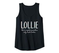 Womens Lollie Like A Regular Grandma Only Much Cooler Floral Cute Tank Top