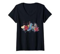 Womens London Gift Men Women Londoner Hooligan Ultras Lnd UK V-Neck T-Shirt