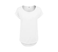 Women's long back T-shirt Build Your Brand Blanc 2XL
