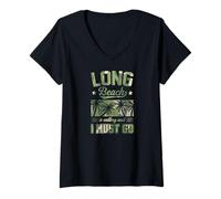 Women's Long Beach is Calling and I Must Go California Spring Break V-Neck T-Shirt