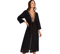 Women's long beach kimono Selmark Duna Noir L