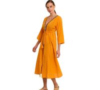 Women's long beach kimono Selmark Duna Orange L