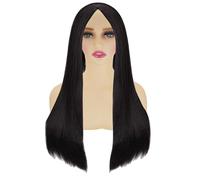 Women's Long Black Straight Wig, Halloween Costume Wig Ladies Long Straight Synthetic Black Wigs for Women Halloween Cosplay Party Fancy Dress Accessories Y7HCZJF