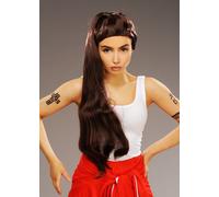 Womens Long Brown Sporty Spice Style Wig