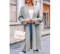 Women's Long Cardigan Sweaters Chunky Open Front Oversized Slouchy Knit Fall Trendy Coatigan Jackets (lightgray, L)