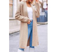 Women's Long Cardigan Sweaters Chunky Open Front Oversized Slouchy Knit Fall Trendy Coatigan Jackets (apricot, XL)