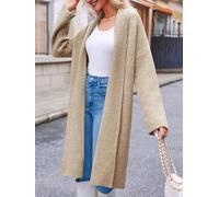 Women's Long Cardigan Sweaters Chunky Open Front Oversized Slouchy Knit Fall Trendy Coatigan Jackets (Camel, XXL)