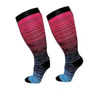 Womens long Cotton Socks Stretchy Thigh High Striped Plain Patterne Men Crew Colourful unisex
