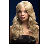 Womens Long Dark Blonde Fancy Dress Cosplay Fever Nicole Wig