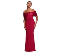 Women's long dress Goddiva Bardot Rouge 44