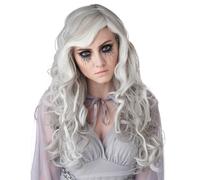 Women's long gray phosphorescent wig
