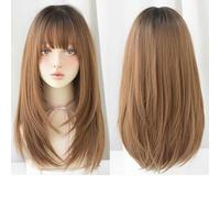 Women'S Long Hair Realistic And Natural Full Headband Long Straight Hair Air Bangs Wig Fluffy And Natural