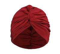 Womens Long Hair Swimming Cap Elastic Soft Fabric Hot Spring Bathing Cap Flowers Pleated Turban Hat Beanie Hat Hair Protector for Swim Pool Beach Shower (Style-7)