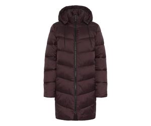 Women's long hooded down jacket KAFFE Susanne Marron 40