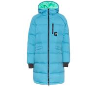 Women's long hooded down jacket Kari Traa Rongve Bleu M