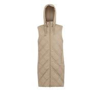 Women's long hooded sleeveless puffer jacket Regatta Rurietta Beige 38