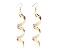 Women's Long Hook Earrings Alloy Silver Black Metal Earrings, one size, Metal, No Gemstone