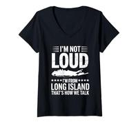 Womens Long Island NY Long Islander V-Neck T-Shirt