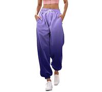 Women's Long Jogging Bottoms, Cotton Long: Tie Dye Casual Trousers, Comfortable Sweatpants, Drawstring Women's Trousers, Loose Wide Running Trousers for Running, Gym, Fitness, High Waist Sports
