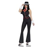 Women's Long Jumpsuit Leg Avenue Mobster Noir S