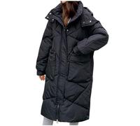 Women's Long Maxi Puffer Jacket Clearance Ladies Long Puffer Padded Coat With Front Zip Closure, Winter Longline Padded Jacket Lightweight Ladies Long Body Warmer with Full Sleeve UK Size