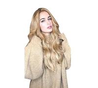 Women's Long Mixed Colour Wig Natural Waves and Curls in Gold and Colour Gradient Synthetic Hair Wig for Women Trendy Long Hair Wig Mixed Colours Perfect for Everyday Style & Party Looks