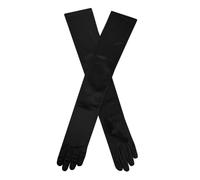 Women's Long Opera Satin Gloves - BLACK / ONE