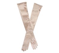 Women's Long Opera Satin Gloves - CHAMPAGNE / ONE