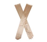 Dents Women's Long Satin Evening Gloves GOLD ONE
