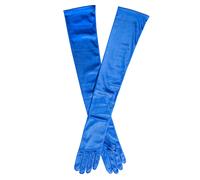Dents Women's Long Satin Evening Gloves ROYAL BLUE ONE