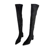 Womens Long Over The Knee Boots In A Street Style Design Featuring A Pointed Toe And Thick Heels Perfect For Making A Bold Fashion Statement