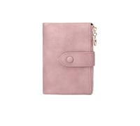 Women's Long Purse Minimalist Women's Wallet Short Three Layer Large Capacity Double Zipper Card Holder ID Card Credit Bank Card Holder Money Bag for Women Use(QB347-Pink)
