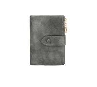 Women's Long Purse Minimalist Women's Wallet Short Three Layer Large Capacity Double Zipper Card Holder ID Card Credit Bank Card Holder Money Bag for Women Use(QB347-Gray)