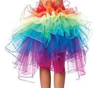Womens Long Rainbow Tutu Skirt Adult Tutu Skirts Tutus for Women Ruffle Fluffy Tulle Wedding Skirts for Adults Layered Underskirt Princess Petticoat Tutu Costumes Ballet Dance Tutus Birthday Party