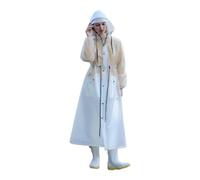 Women's Long Raincoat Adult Full Body Rain Gear For Cycling Heavy Rain Poncho Womens Soccer Windbreaker (Clear, M)