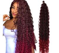 Women's Long Red Curly Wig Hair Extensions Ponytail Drawstring Long Curls Real Natural Hair Braided Ponytail For Black Women 26 Inch