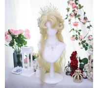 Women's Long Romantic Curls Wigs Oil Painting Character Hairstyle Princess Costume Wig with Curly Bangs Halloween Cosplay Play (Gold)