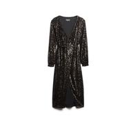 Women's long sequin wrap dress Superdry Noir M
